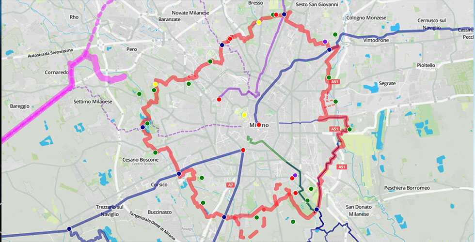 abbracciaMI mappa di Milano