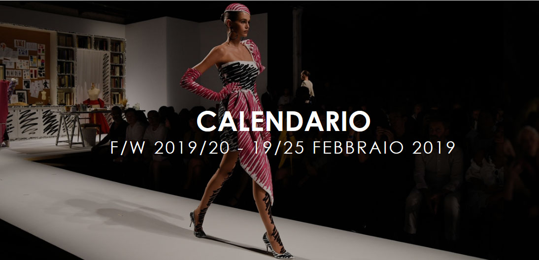 Calendario sfilate moda donna febbraio 2019